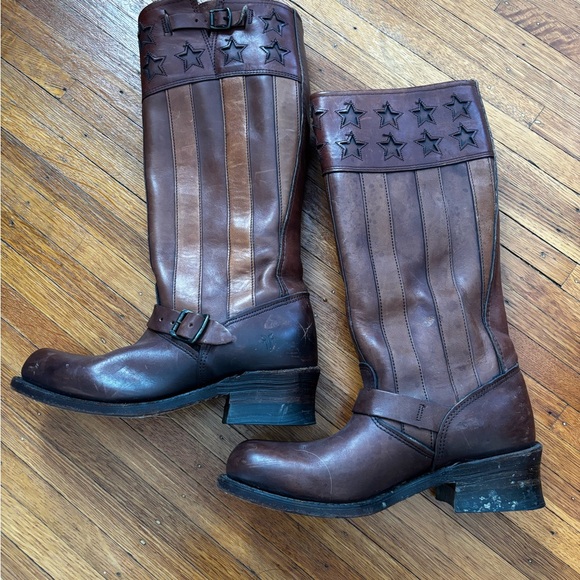 Frye Americana Flag Boots Size 8 - Picture 3 of 10